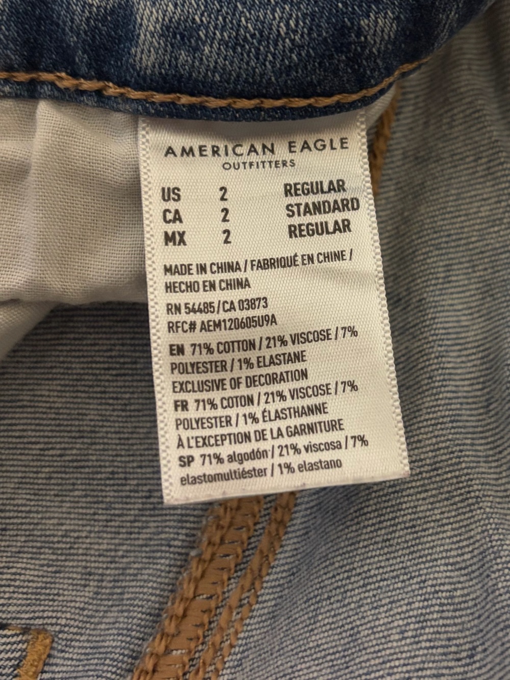 American Eagle Outfitters Light Blue Distressed Skinny Jeans - Picture 4 of 4